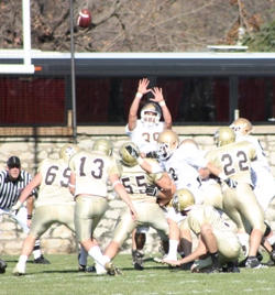 Quincy kicker Alex Beard had a school record five field goals in the Hawks 30-29 win